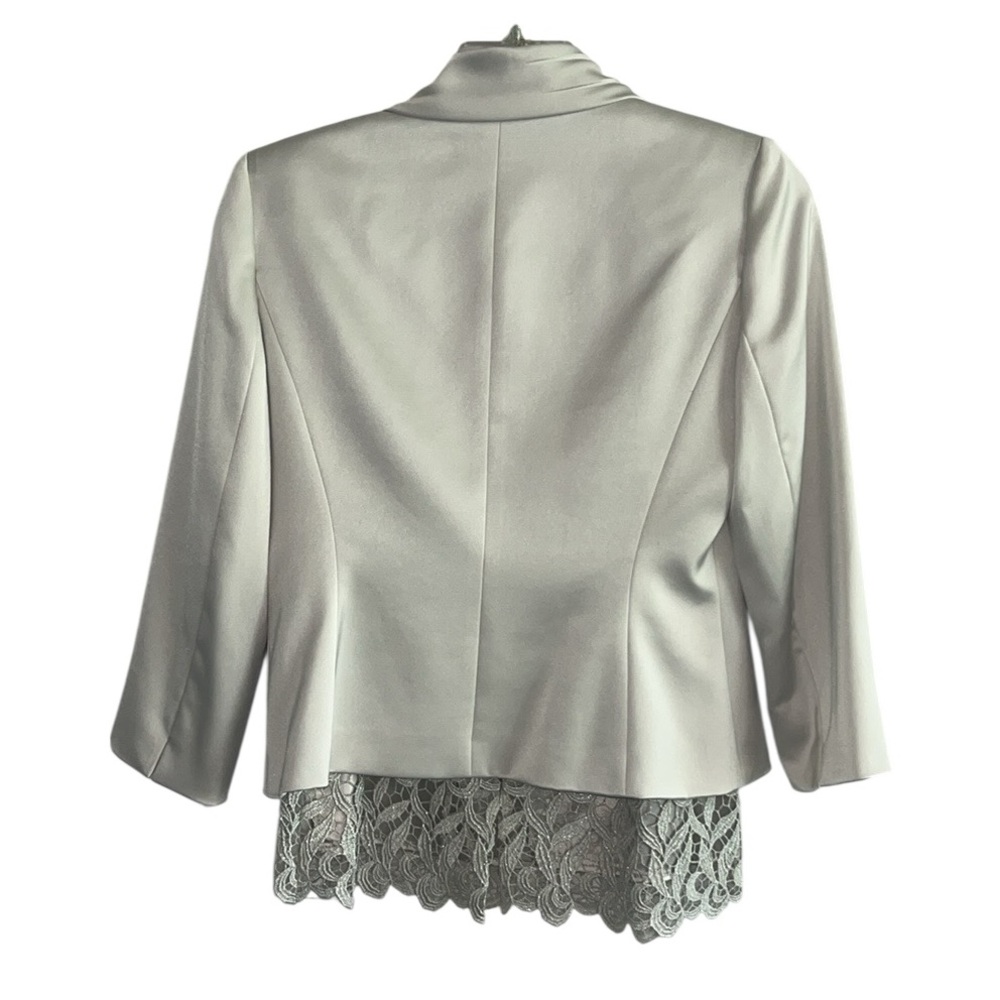 Tahari Gray Formal Suit Lace Sirt Size 8P  NWT - Picture 3 of 16